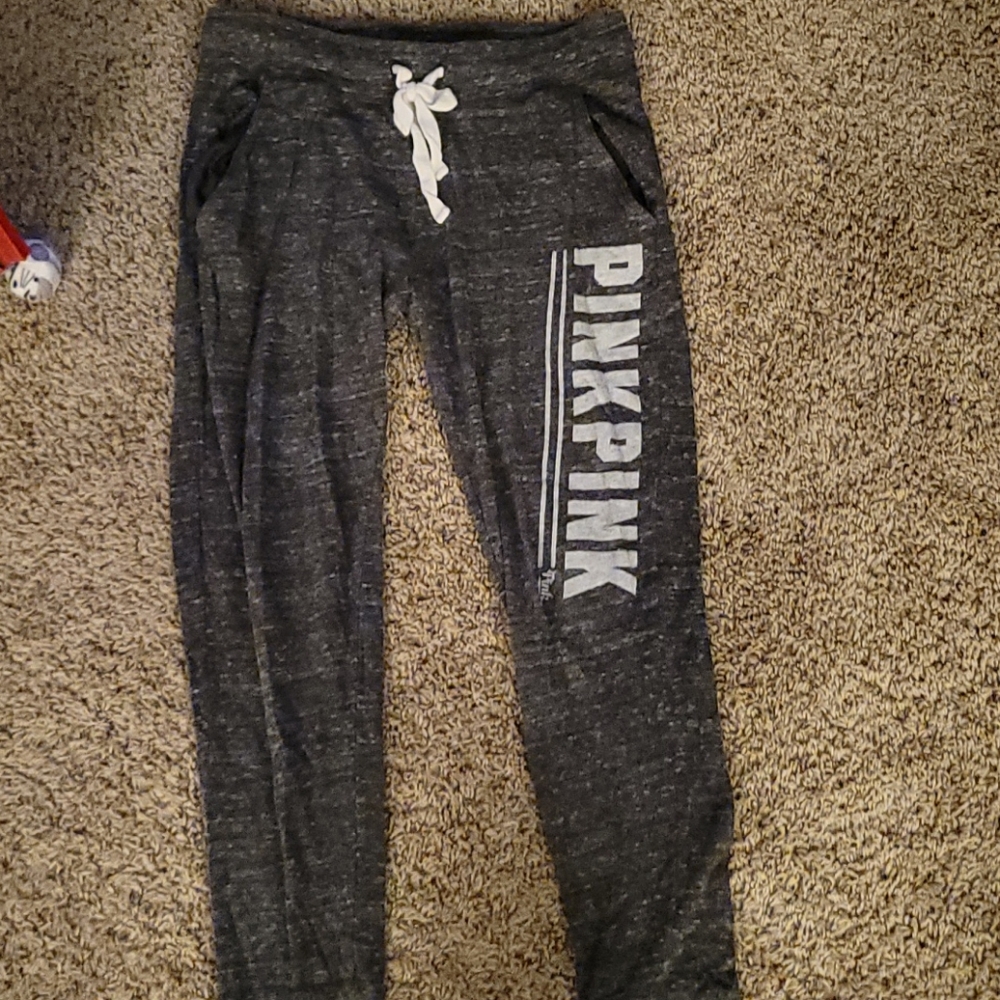 Women's Pink! Gray sweater pants